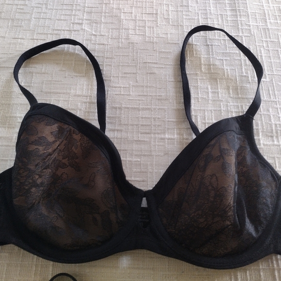 Lot Of 2 Soma Black Lightest Lift Underwire Perfect Coverage & Plunge Bra 36B - Picture 2 of 10